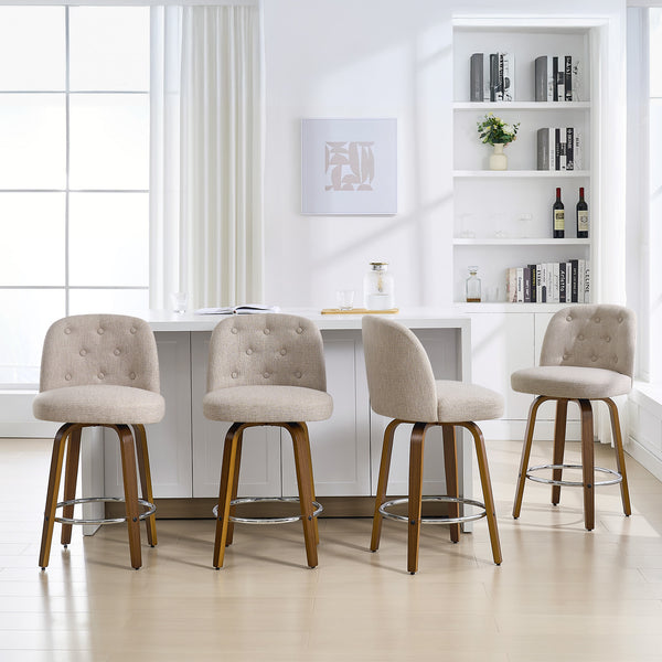 Medina bar stool, Brown Bena Fabric/Counter Height