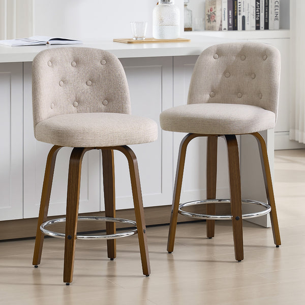 Medina bar stool, Brown Bena Fabric/Counter Height