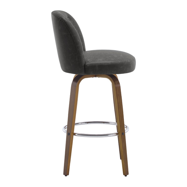 Medina bar stool, Charcoal Sarma Leather/Bar Height