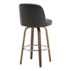 Medina bar stool, Charcoal Sarma Leather/Bar Height