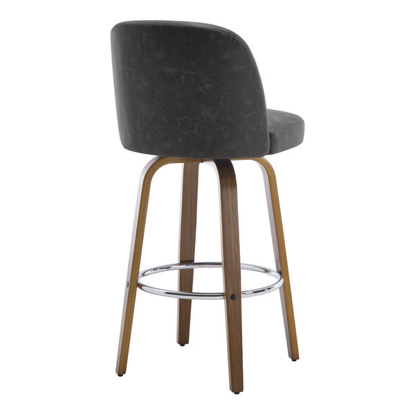 Medina bar stool, Charcoal Sarma Leather/Bar Height