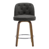 Medina bar stool, Charcoal Sarma Leather/Counter Height