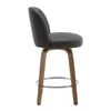 Medina bar stool, Charcoal Sarma Leather/Counter Height