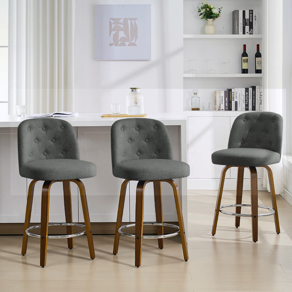 Medina bar stool, Gray Bena Fabric/Counter Height