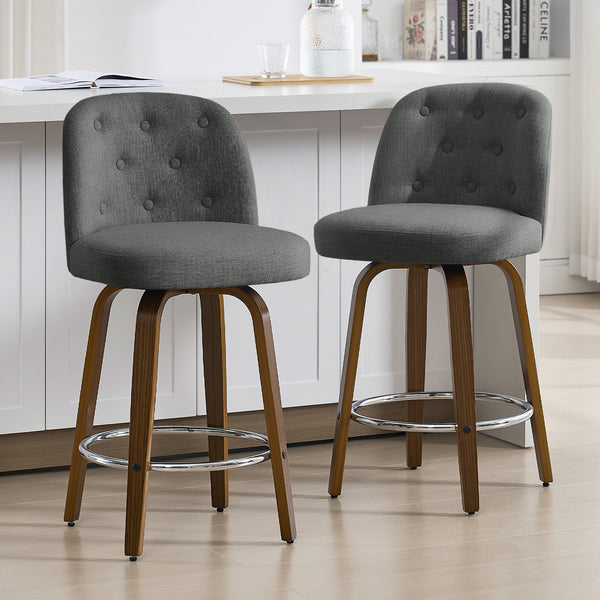 Medina bar stool, Gray Bena Fabric/Counter Height