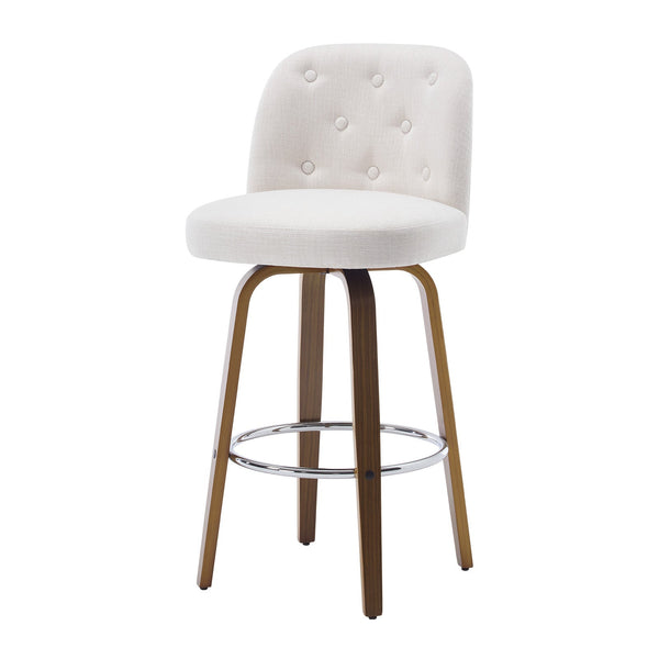 Medina bar stool, White Bena Fabric/Bar Height