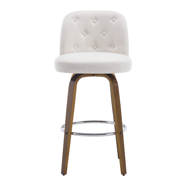 Medina bar stool, White Bena Fabric/Bar Height