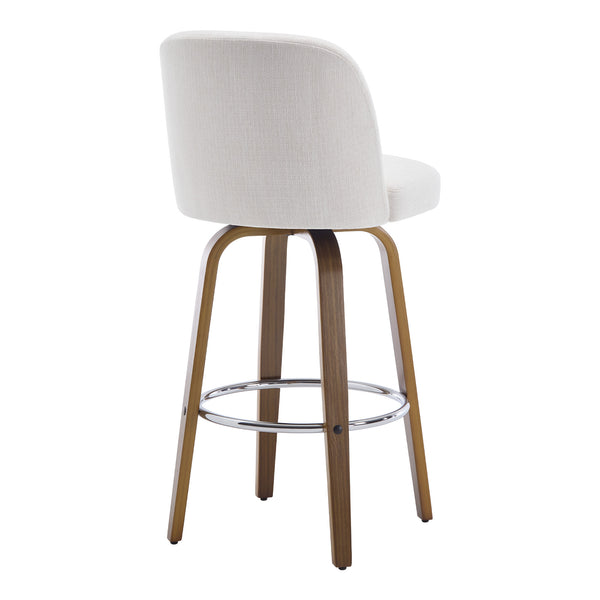 Medina bar stool, White Bena Fabric/Bar Height