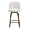 Medina bar stool, White Bena Fabric/Counter Height