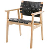 Monastic dining chair, Black Dicar Leather