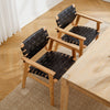 Monastic dining chair, Black Dicar Leather
