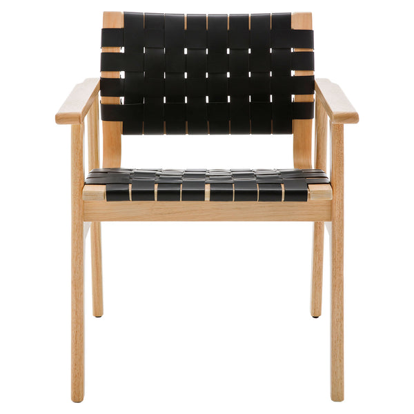 Monastic dining chair, Black Dicar Leather