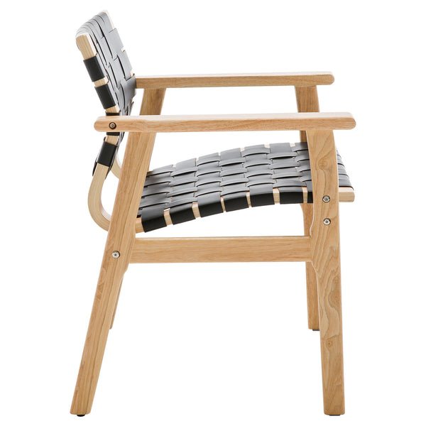 Monastic dining chair, Black Dicar Leather