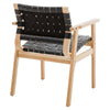 Monastic dining chair, Black Dicar Leather