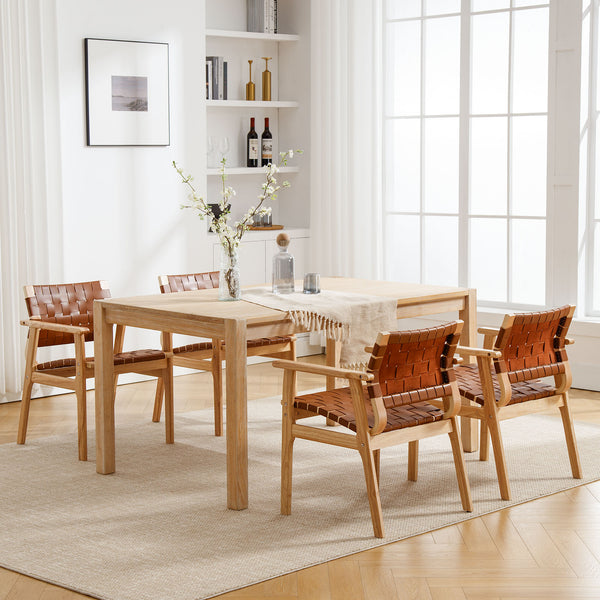 Monastic dining chair, Brown Dicar Leather