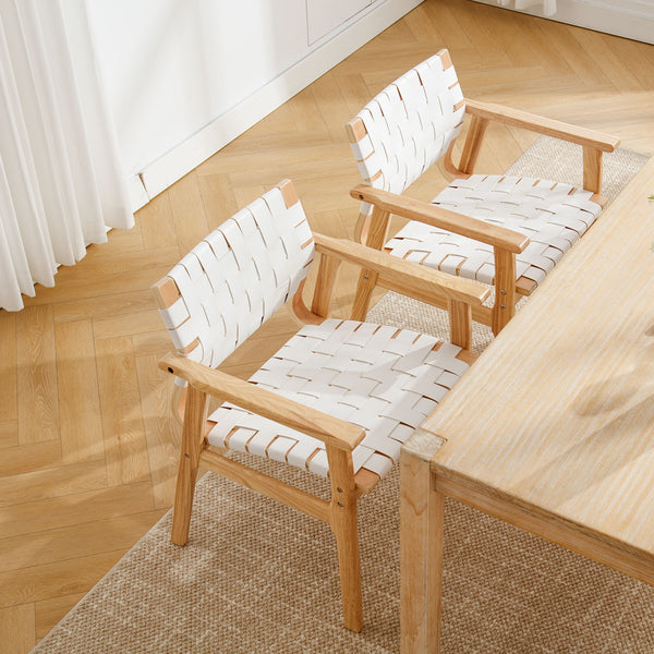 Monastic dining chair, Cream Dicar Leather