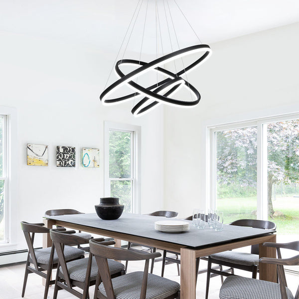 Mondeuse chandelier light, Black