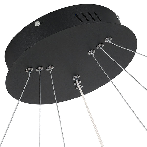 Mondeuse chandelier light, Black