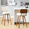 Moravia Bar Stool in Cream Hron Leather, Counter Height, with Leather Backrest
