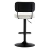 Moravia III Bar Stool in Cream Ribol Leather with Leather Backrest, Swivel and Height-adjustable
