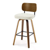 Moravia IV Swivel Counter Stool in Cream Hron Leather