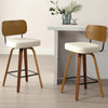 Moravia IV Swivel Counter Stool in Cream Hron Leather