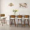 Moravia IV Swivel Counter Stool in Cream Hron Leather