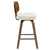 Moravia IV Swivel Counter Stool in Cream Hron Leather