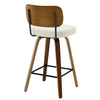 Moravia IV Swivel Counter Stool in Cream Hron Leather