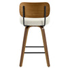 Moravia IV Swivel Counter Stool in Cream Hron Leather