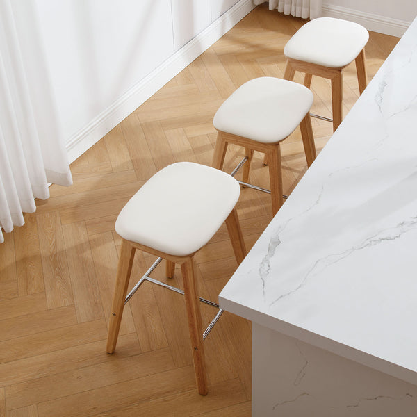 Muscat Counter stool in Natural Rubberwood