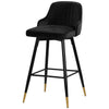 Musque bar stool, Black Azal Velvet/Bar Height