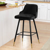 Musque bar stool, Black Azal Velvet/Bar Height
