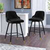 Musque bar stool, Black Azal Velvet/Bar Height