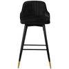 Musque bar stool, Black Azal Velvet/Bar Height