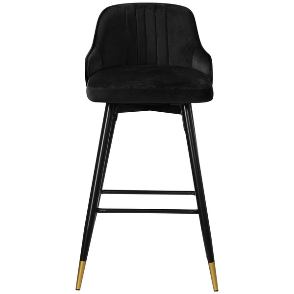 Musque bar stool, Black Azal Velvet/Bar Height