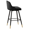 Musque bar stool, Black Azal Velvet/Bar Height
