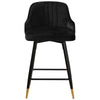 Musque bar stool, Black Azal Velvet/Counter Height