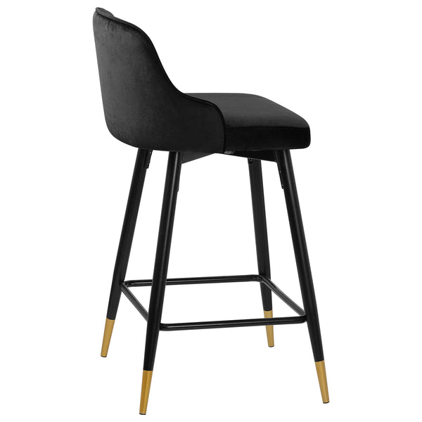 Musque bar stool, Black Azal Velvet/Counter Height