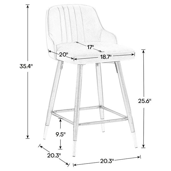 Musque bar stool counter height dimensions
