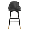 Musque bar stool, Gray Azal Velvet/Bar Height