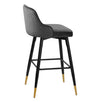 Musque bar stool, Gray Azal Velvet/Bar Height