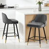 Musque bar stool, Gray Azal Velvet/Counter Height