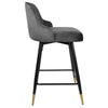 Musque bar stool, Gray Azal Velvet/Counter Height