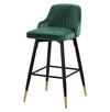 Musque bar stool, Green Azal Velvet/Bar Height