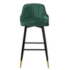 Musque bar stool, Green Azal Velvet/Bar Height
