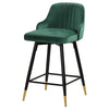 Musque bar stool, Green Azal Velvet/Counter Height