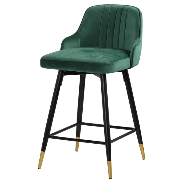 Musque bar stool, Green Azal Velvet/Counter Height