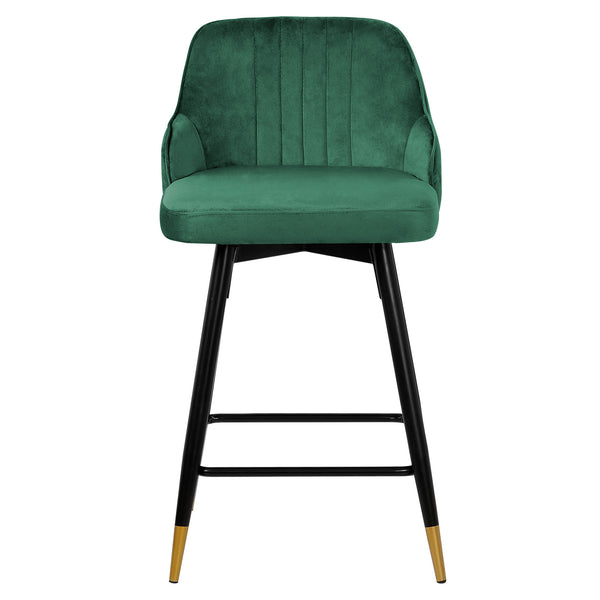 Musque bar stool, Green Azal Velvet/Counter Height