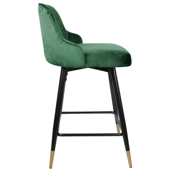 Musque bar stool, Green Azal Velvet/Counter Height